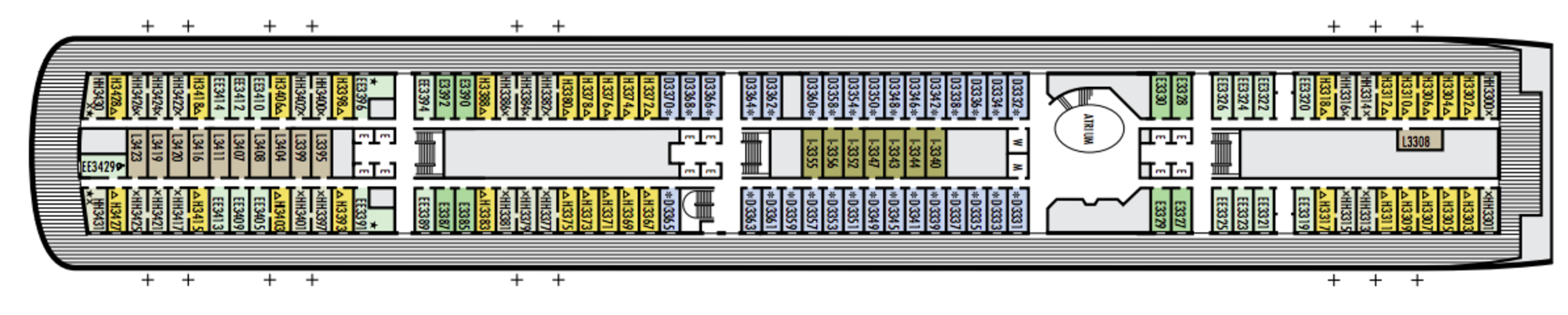 Deck 3 - Lower Promenade plan